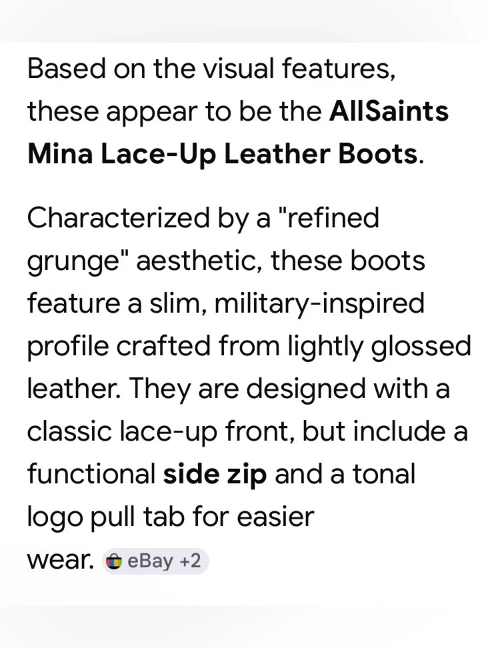 All Saints Women's Black Lace-Up Leather Combat Moto Military Mina Boots New  8 - Picture 8 of 13